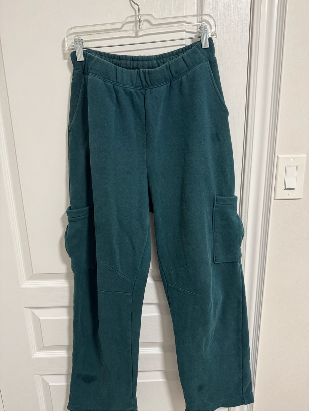 Roots Kids Teal Wide-Leg Cargo Sweatpants